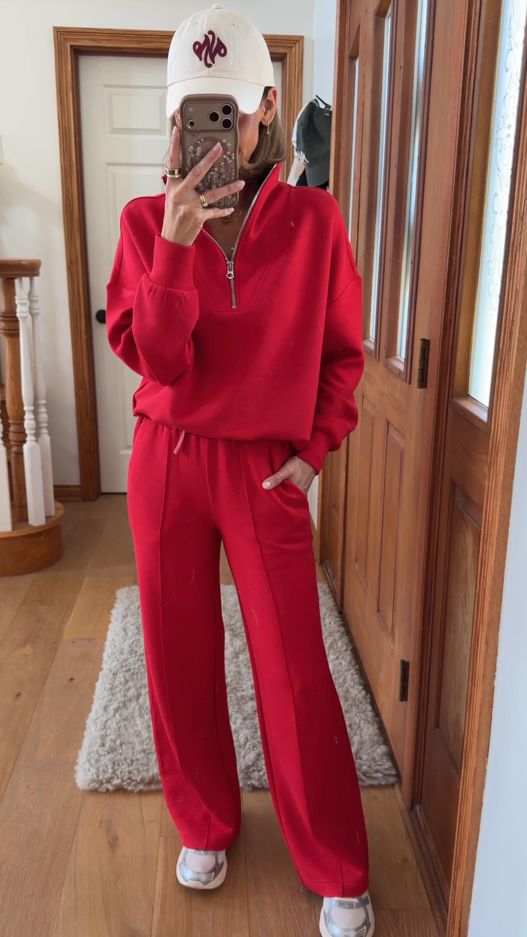 Always here for a fresh double soft @Varley  set especially with fall just around the corner! This shade of red is elevated and a statement, perfect for travels days, coffee runs, drop/off and pick-up like, grocery shopping and all my errands  wearing size xs on all pieces and linking other pieces I recently got also! 
#invarley #ad

#LTKootd #LTKdayinmylife #LTKSeasonal