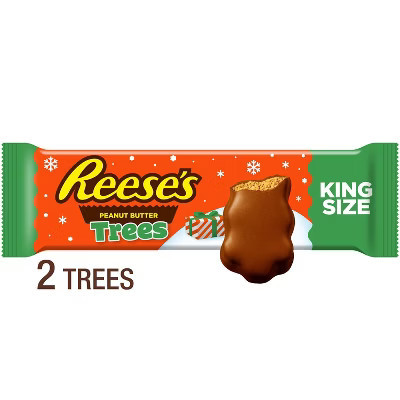 Reese's Peanut Butter Trees Christmas Candy Stocking Stuffers King Size - 2.4oz/2ct | Target