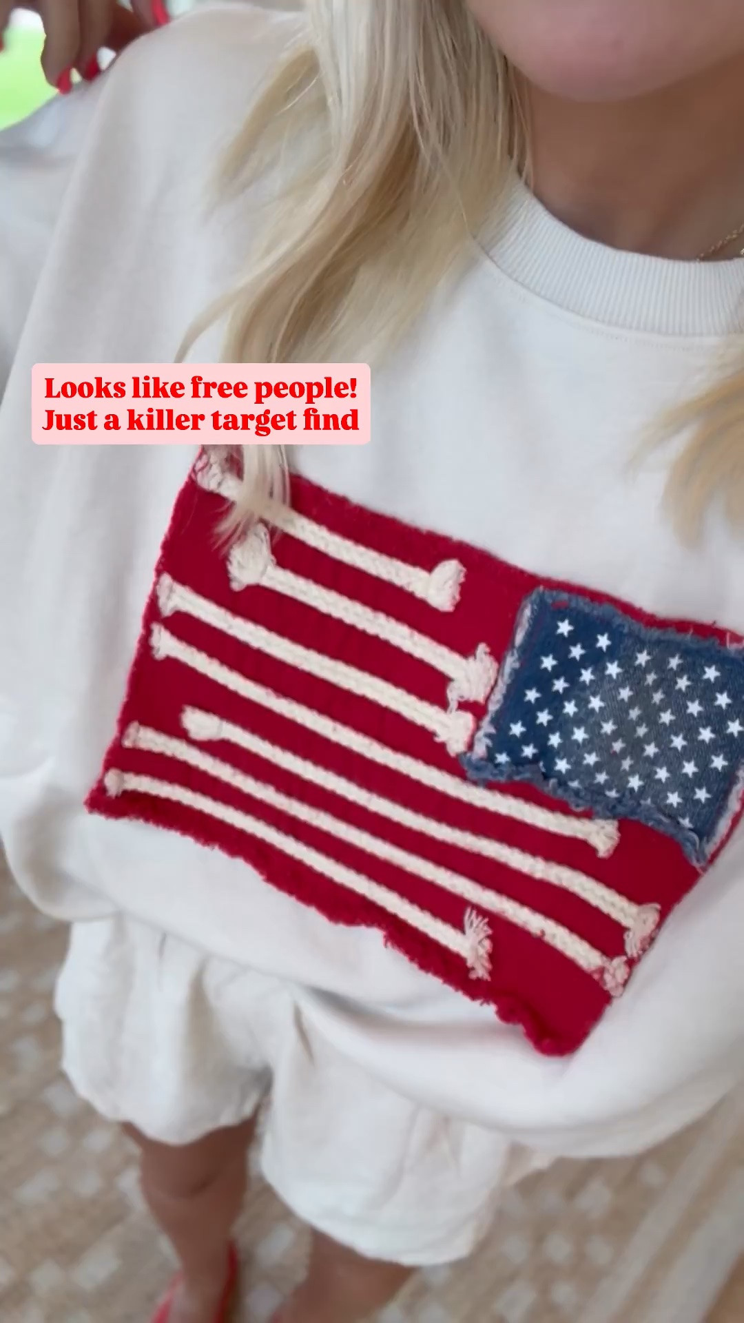 Cutest sweater for the 4th and Memorial Day! Wearing a large