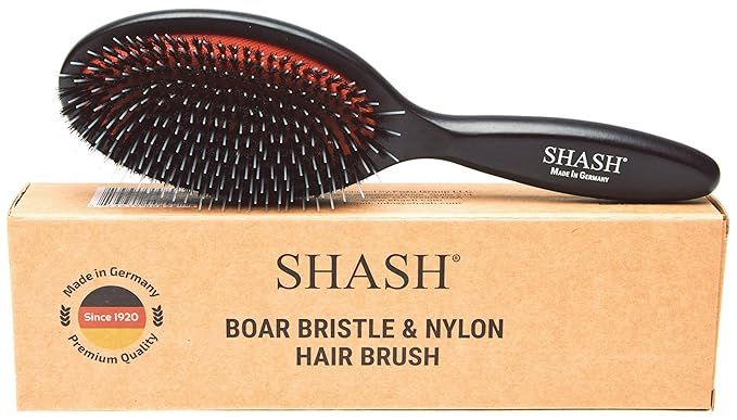 Made In Germany - SHASH Nylon Boar Bristle Brush Suitable For Normal to Thick Hair - Gently Detan... | Amazon (US)