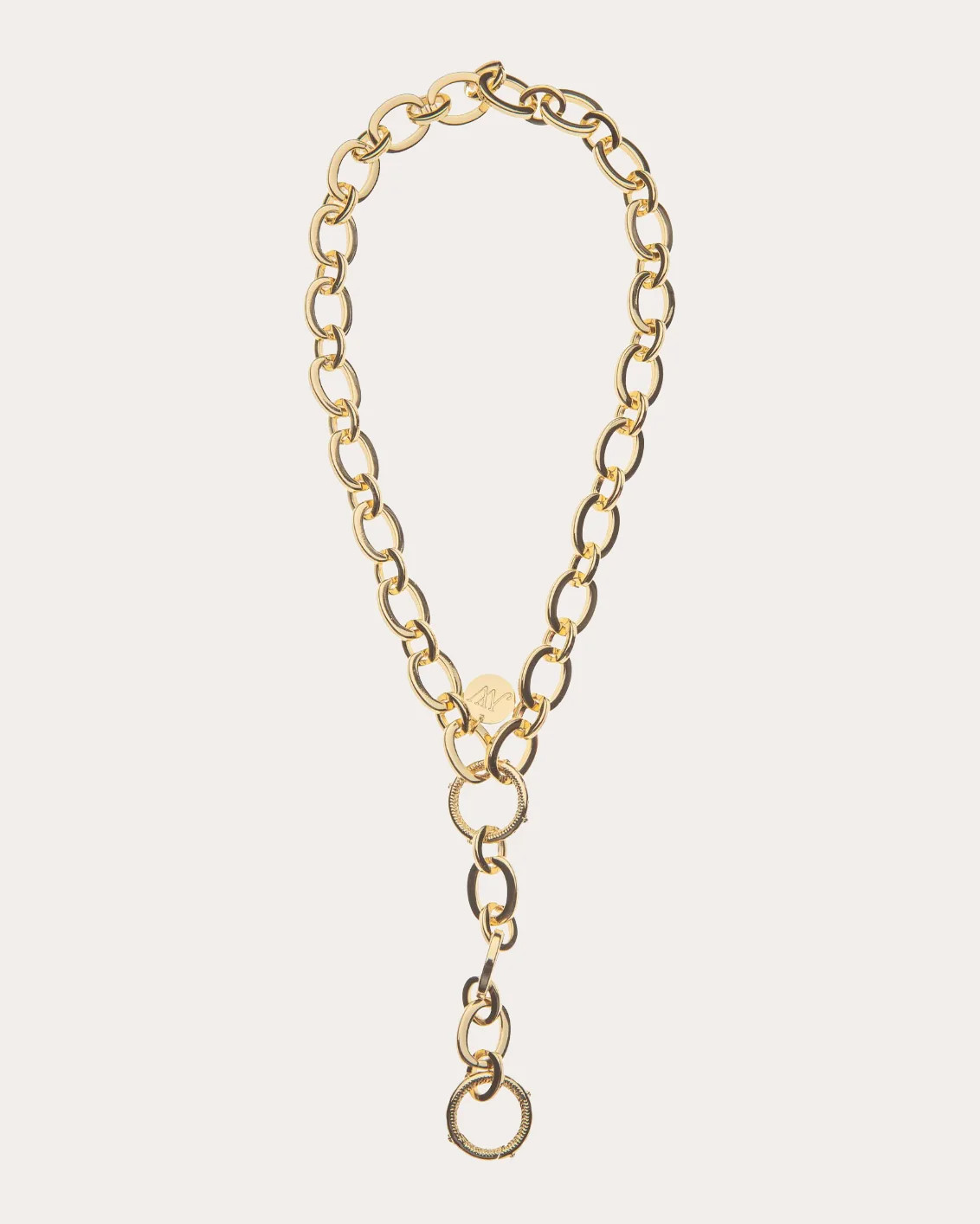 Chunky Link Chain Lariat Necklace | Olivela