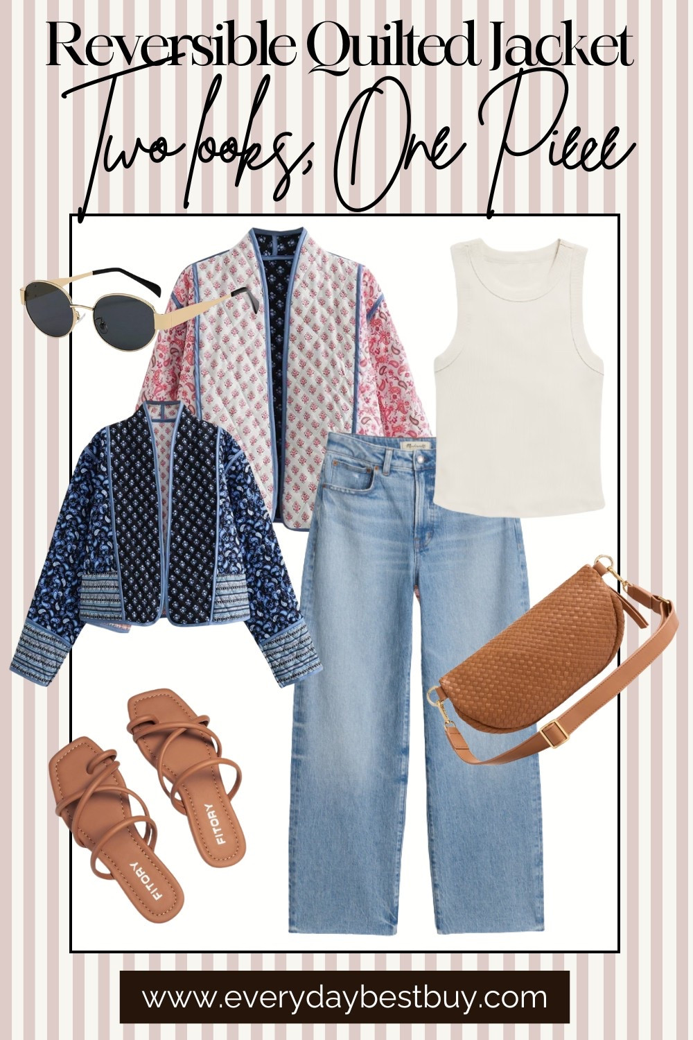 Loving this reversible quilted jacket for spring! It comes in two different styles and both are equally cute! Note: the cropped style is the reversible one! 

#LTKStyleTip #LTKSeasonal #LTKFindsUnder50