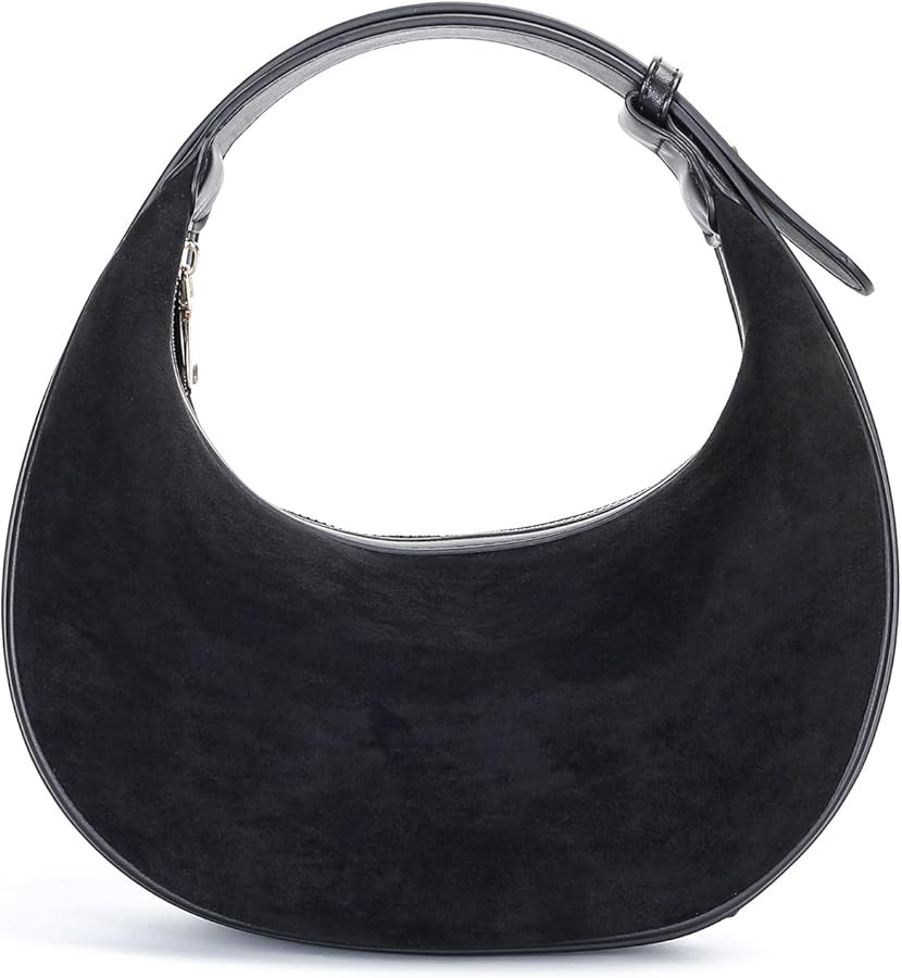 Herald Suede Crossbody Bag for Women, Vintage Hobo Handbag Crescent Shoulder Purses with Adjustab... | Amazon (US)