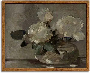 InSimSea Framed Wall Art for Living Room Vintage Flower Canvas Wall Art Framed Wall Decorations M... | Amazon (US)
