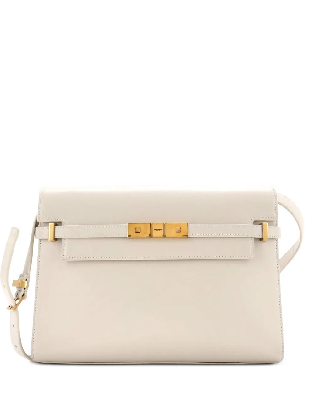 Saint Laurent Pre-Owned Manhattan Leather Medium shoulder bag - White | Farfetch Global