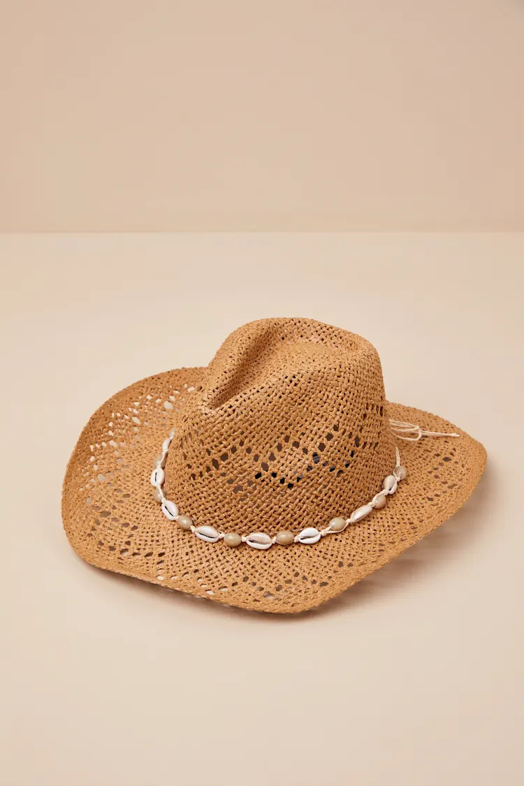 Kealohi Tan Woven Straw Western Hat | Lulus