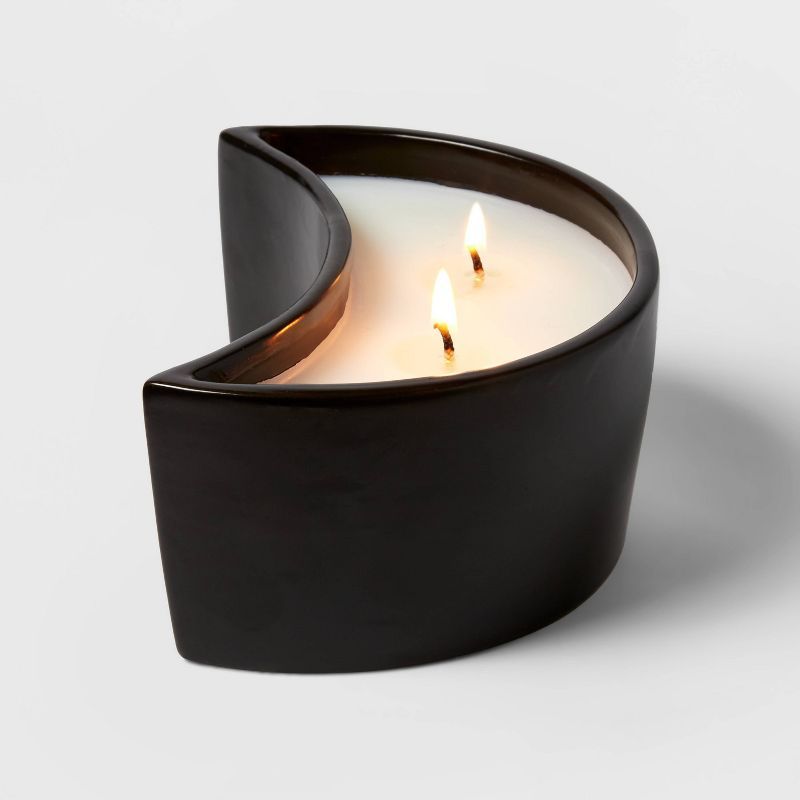 8oz Black Midnight Moon Ceramic Crescent Moon Figural Candle - Hyde & EEK! Boutique™ | Target