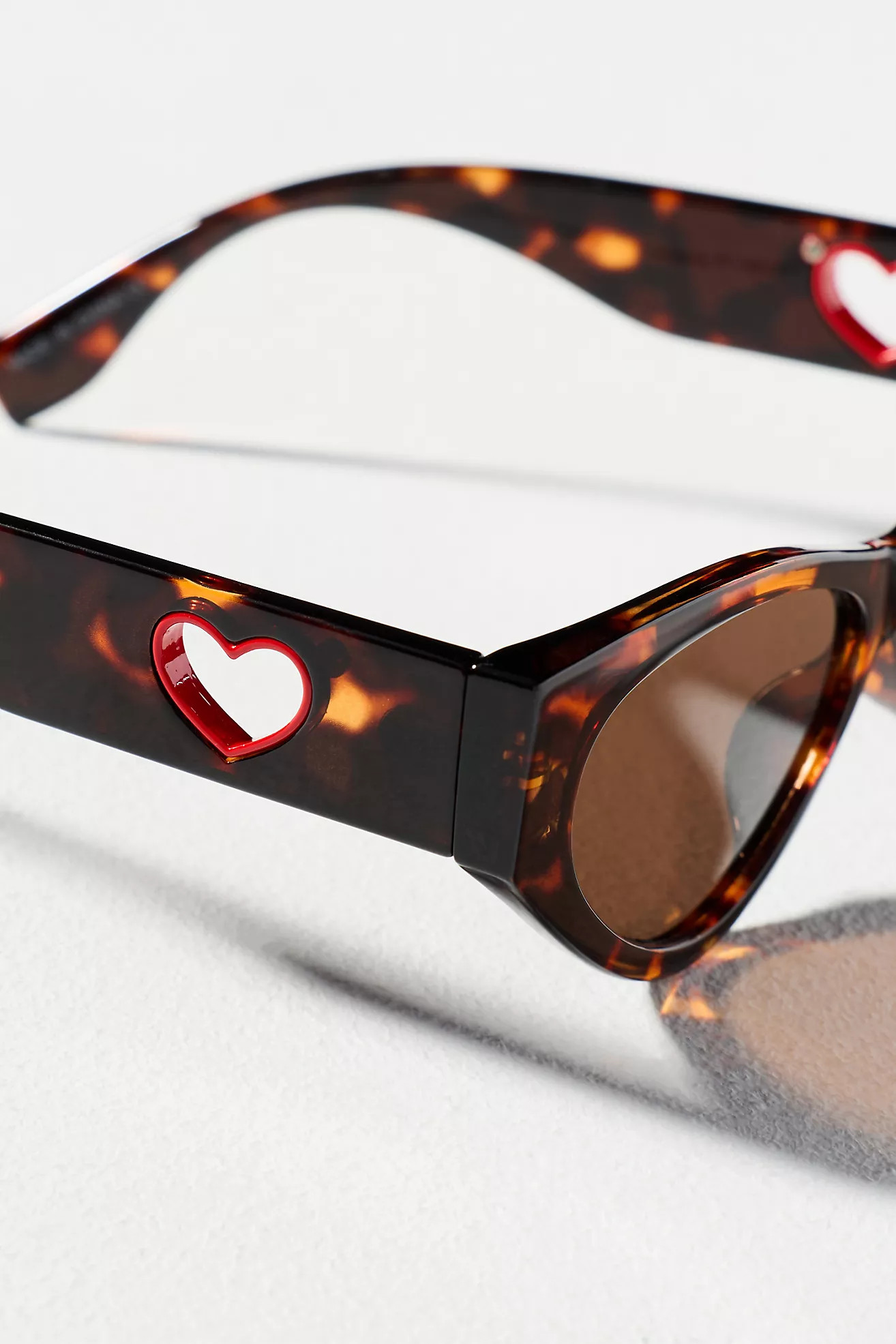I-SEA Jenni Heart Cutout Cat-Eye Sunglasses | Anthropologie (US)