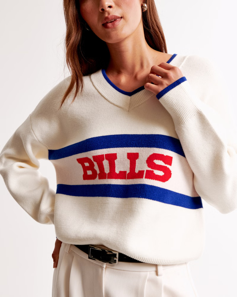 Buffalo Bills LuxeLoft V-Neck Sweater | Abercrombie & Fitch (US)