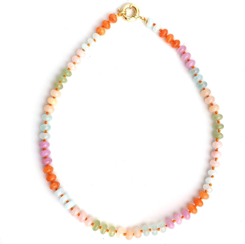 Gempires Handmade Smooth Gemstone Beaded Jewelry 8 mm Round Beads Healing Crystals Hypoallergenic... | Amazon (US)