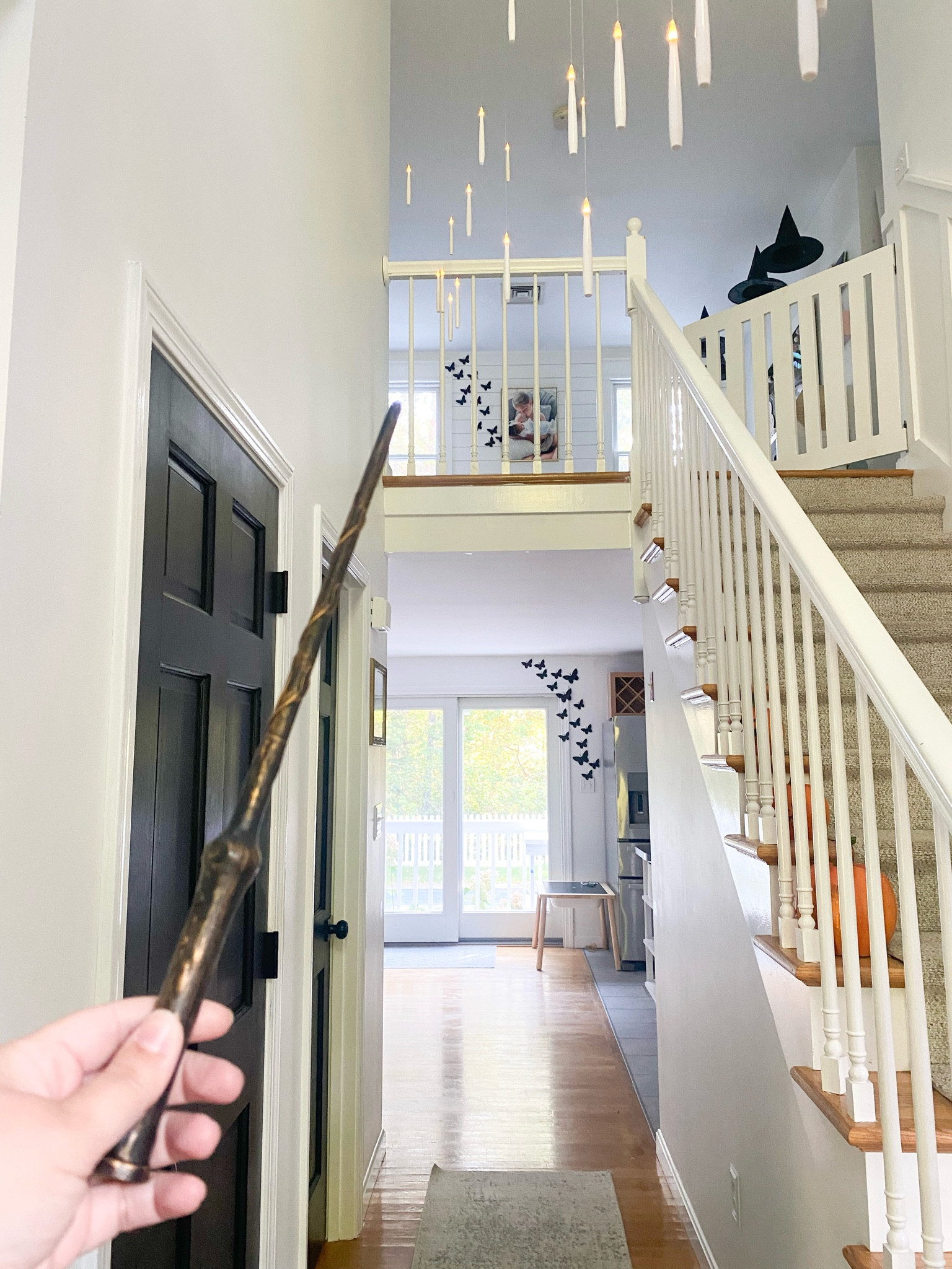 Adding a little Halloween magic to our entryway by adding the floating candlesticks 🖤✨

#LTKHome #LTKSeasonal