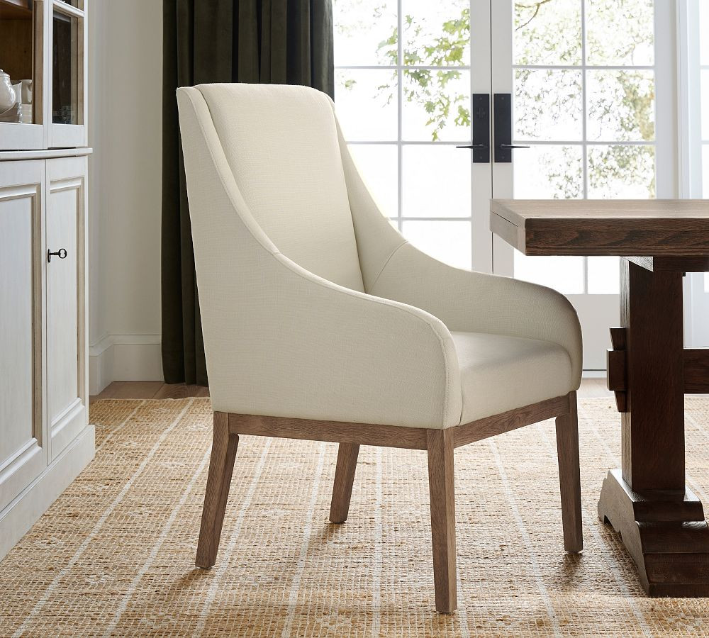 York Upholstered Dining Armchair | Pottery Barn (US)