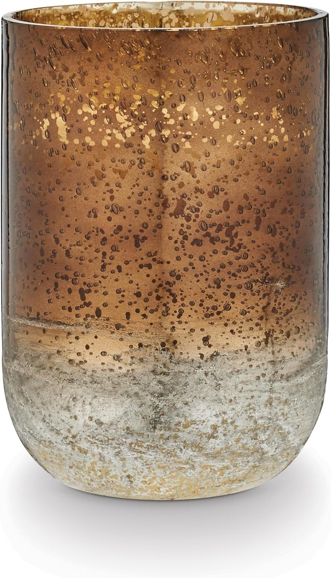 ILLUME Noble Holiday Woodfire Large Crackle Glass Candle | Amazon (US)