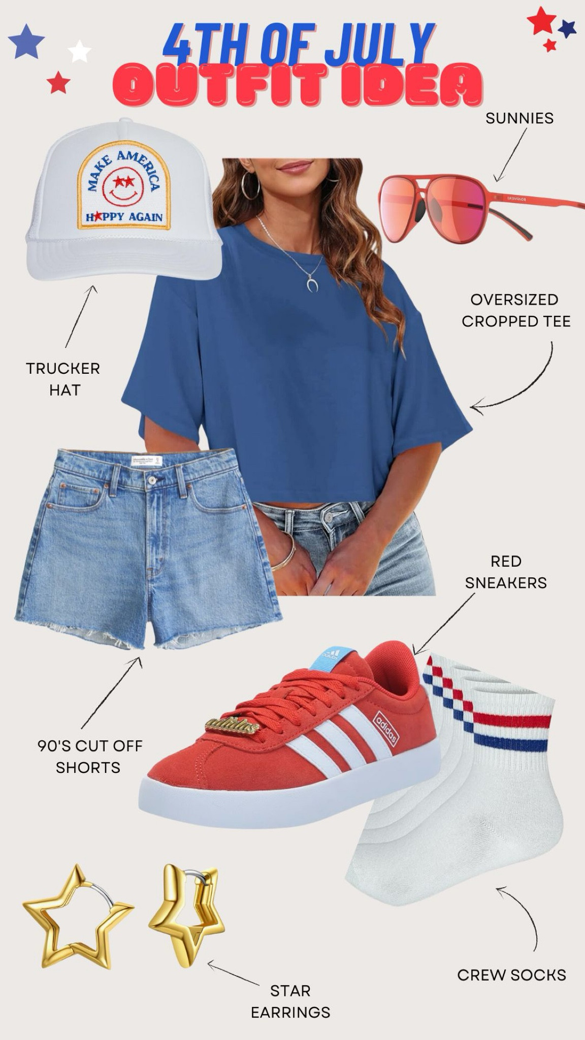 Already getting inspired for my Fourth of July outfit! Red, white, and blue baby! 

#LTKFindsUnder50 #LTKStyleTip #LTKSeasonal