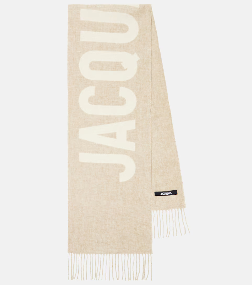 Logo jacquard virgin wool scarf | Mytheresa (UK)
