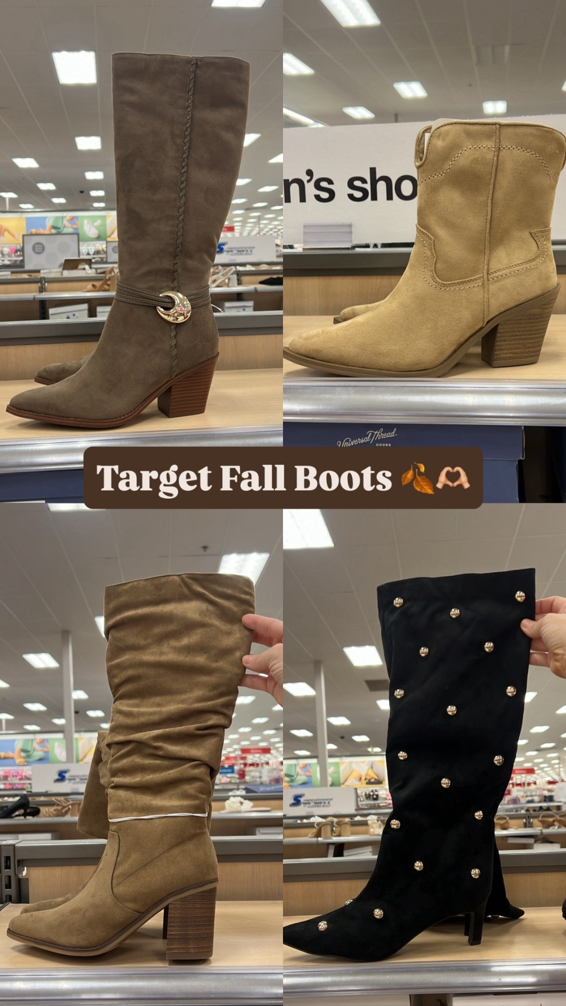 Target fall boots / target fall shoes / studded boots / knee high boots / target shoes / fall booties 

#LTKSeasonal #LTKShoeCrush #LTKFallSale