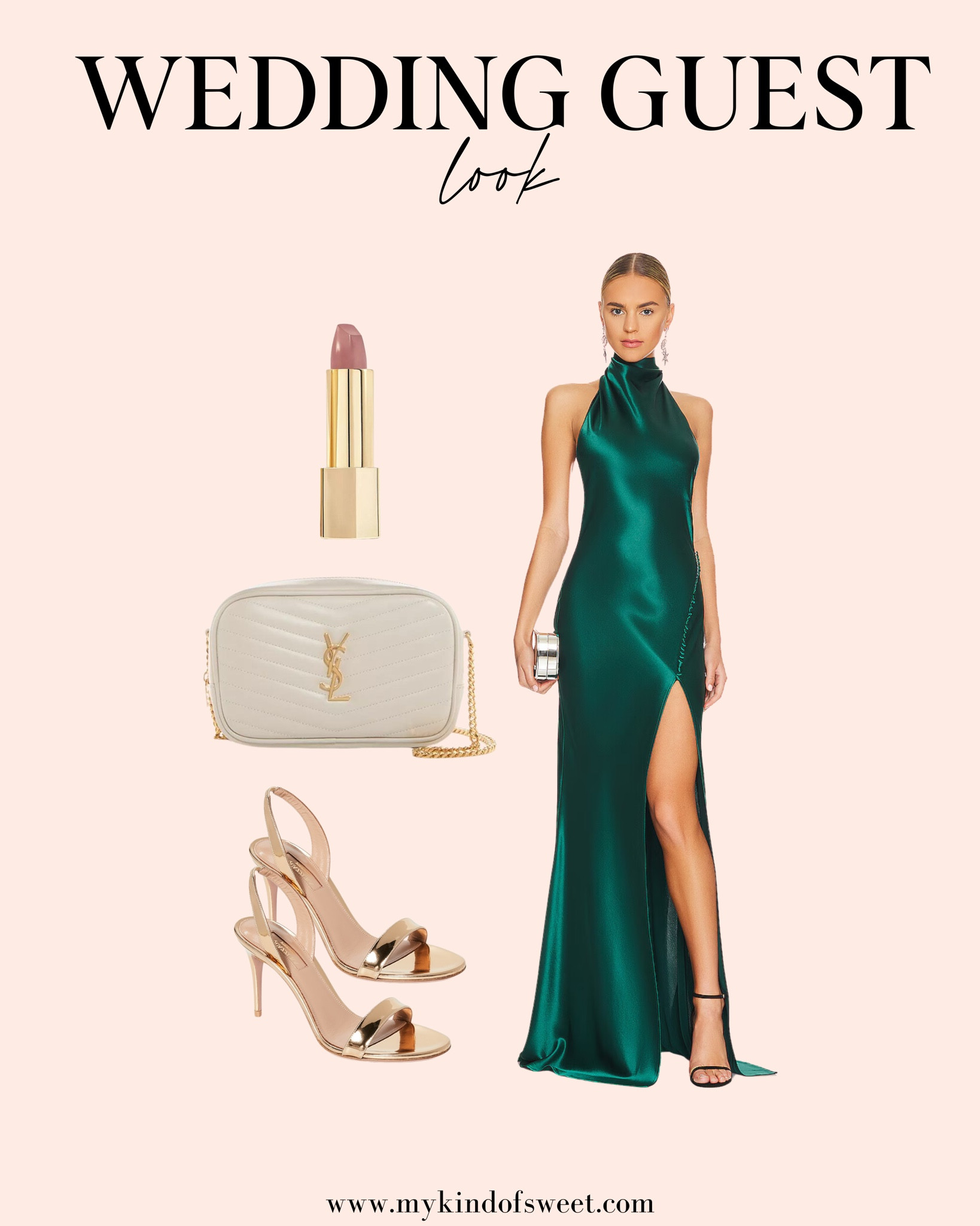 This Revolve dress is luxurious and the perfect shade of green. For a wedding, it takes the cake. 

#LTKParties #LTKStyleTip #LTKWedding
