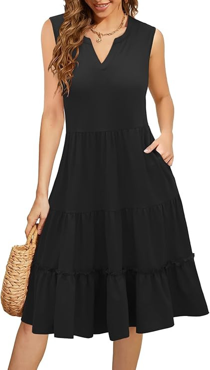 Summer Dresses for Women 2026 Elegant Classy Sleeveless Boho Midi Sun Dress Spring Break Travel B... | Amazon (US)