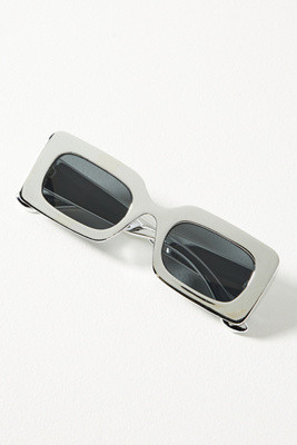 Mirrored Rectangle Sunglasses | Anthropologie (US)