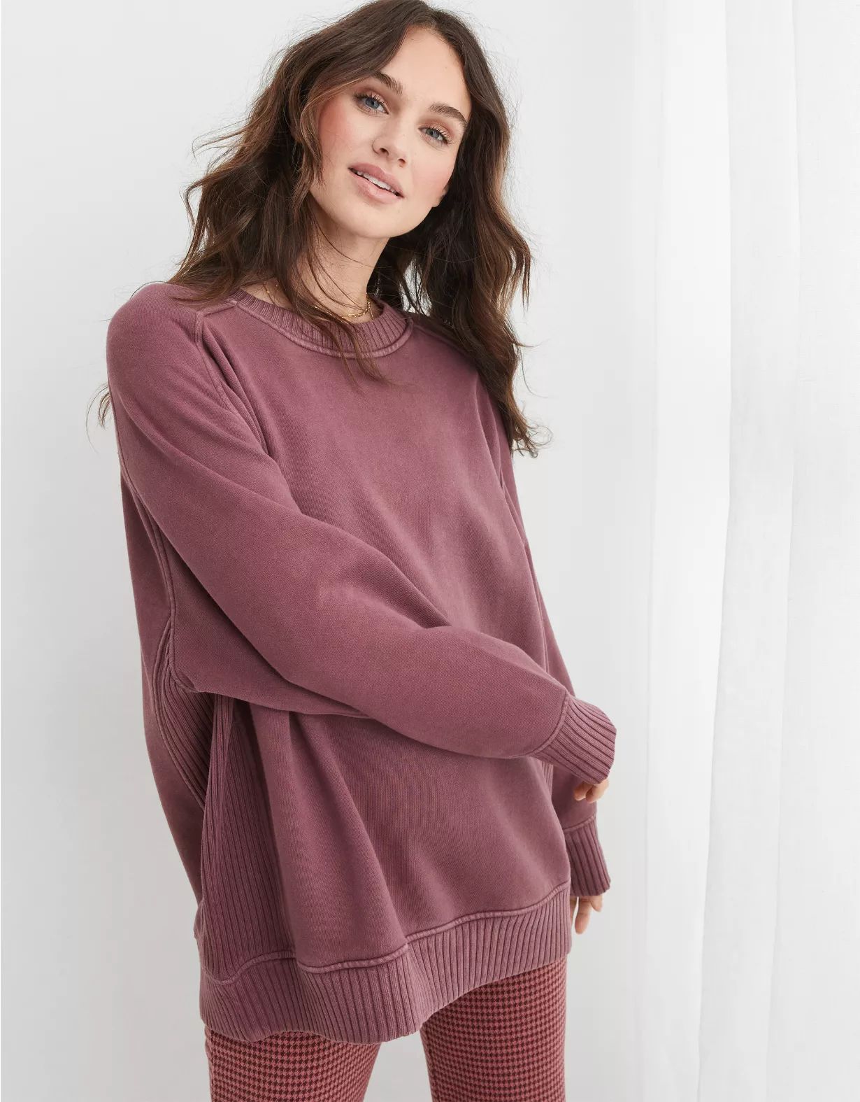 Aerie Down-To-Earth Crew Sweatshirt | Aerie