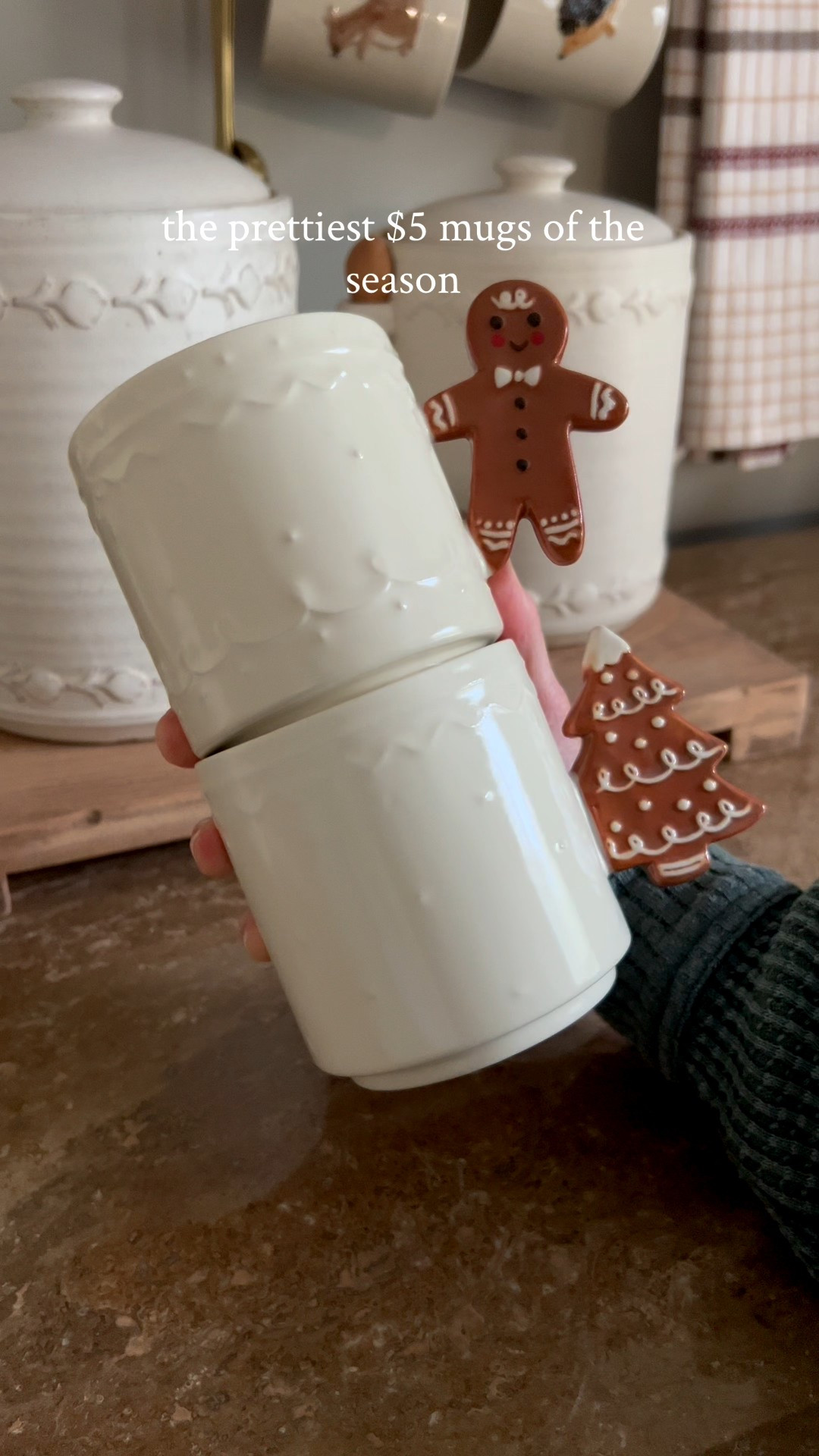 $5 gingerbread man and Christmas tree mugs! 

#LTKHome #LTKFindsUnder50 #LTKSeasonal