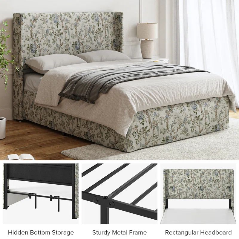 Sunizona Upholstered Platform Bed with Washable Slipcover | Wayfair North America