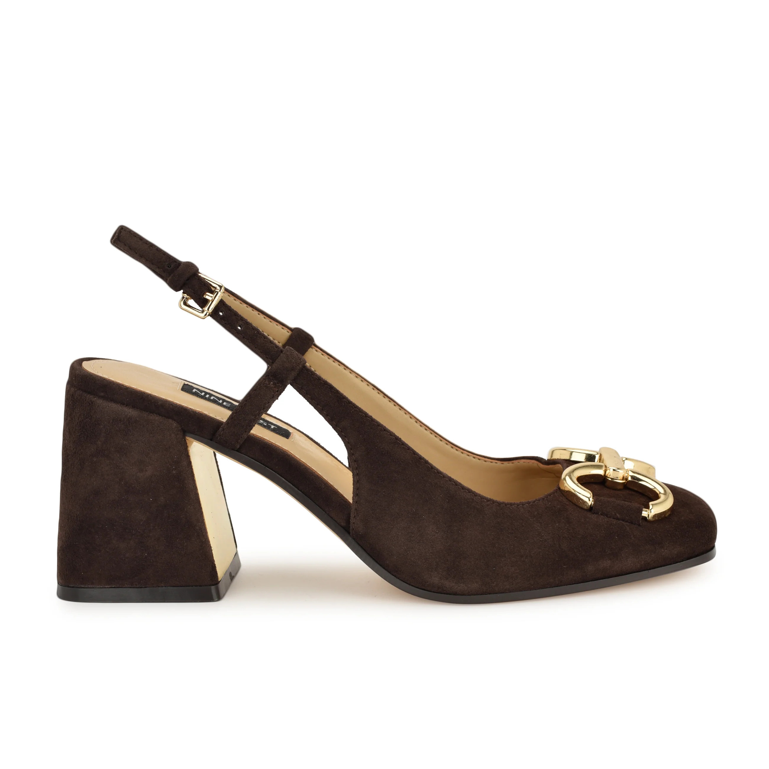 Cast Leather Block Heel Slingback Pumps | Nine West (US)