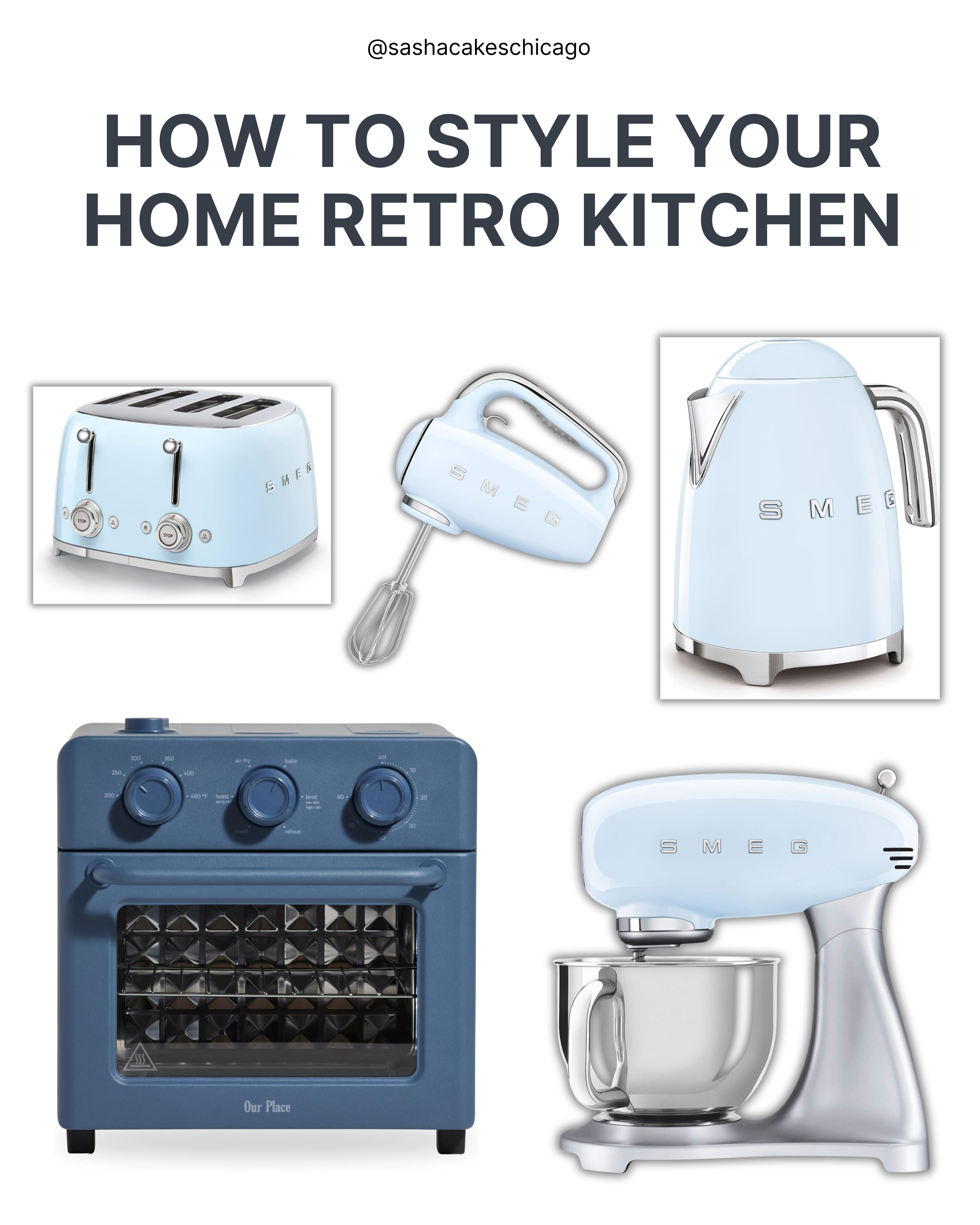 Step into nostalgia and elevate your counter space: How to Style Your Home Retro Kitchen! 🩵✨🍳

Give your kitchen a dream-worthy vintage makeover with pastel blue appliances that blend classic mid-century charm with modern performance! Whether you are an avid baker or love a stylish, functional countertop aesthetic, these retro-inspired kitchen essentials will transform your space instantly.

Here are a few featured highlights from the full collection:

🍞 Smeg 4-Slice Toaster: Iconic 50s-style aesthetic featuring extra-wide slots for perfect morning toasts and bagels.

🥣 Smeg Electric Hand Mixer: Compact, powerful, and stylish for whipping up frostings, batters, and creams effortlessly.

🫖 Smeg Electric Kettle: Sleek retro design that brings water to a boil fast while serving as counter decor.

🍰 Smeg Stand Mixer: The ultimate dream baker’s centerpiece, combining vintage aesthetic with heavy-duty performance.

🍕 Our Place Wonder Oven: Multi-functional, compact air fryer toaster oven in a chic slate blue hue.

✨ + Plus even more retro kitchen appliances, decor, and pastel prep essentials in the full list!

Tap the link to shop these top picks and explore the full retro kitchen collection directly on my LTK! 🩵

Disclaimer: This post contains affiliate links. If you make a purchase through these links, I may earn a small commission at no extra cost to you. Thank you for supporting my page! 

 #LTKHome