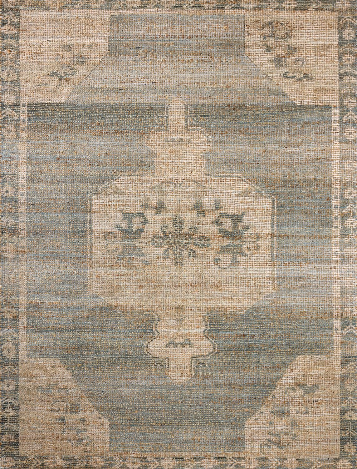 Loloi Magnolia Home Oakley OKY-07 Sky/Natural 3'-6" x 5'-6" Accent Rug | Amazon (US)