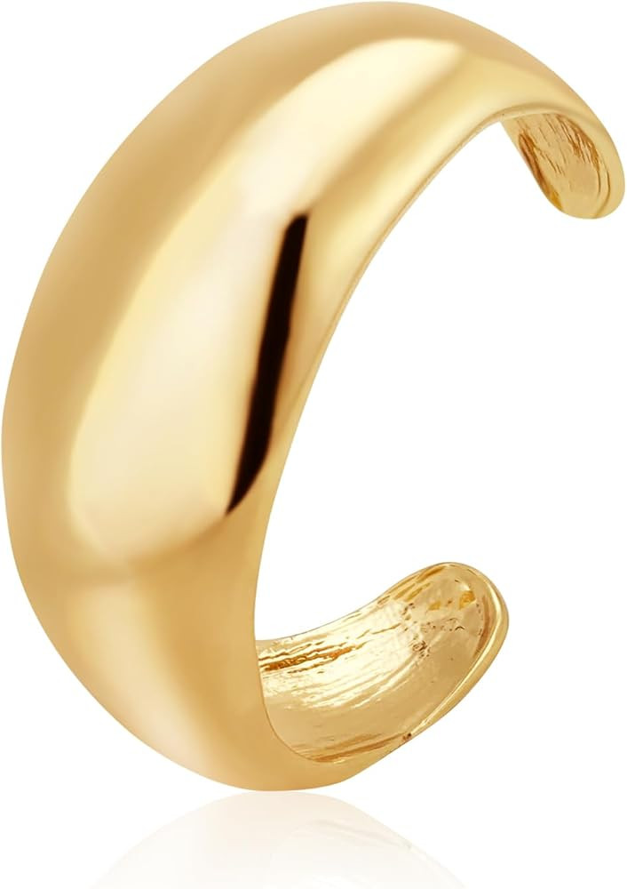 KOLODOGO Gold Cuff Bracelets for Women Hammered Irregular Cuff Bracelet Chunky Adjustable Open Ba... | Amazon (US)