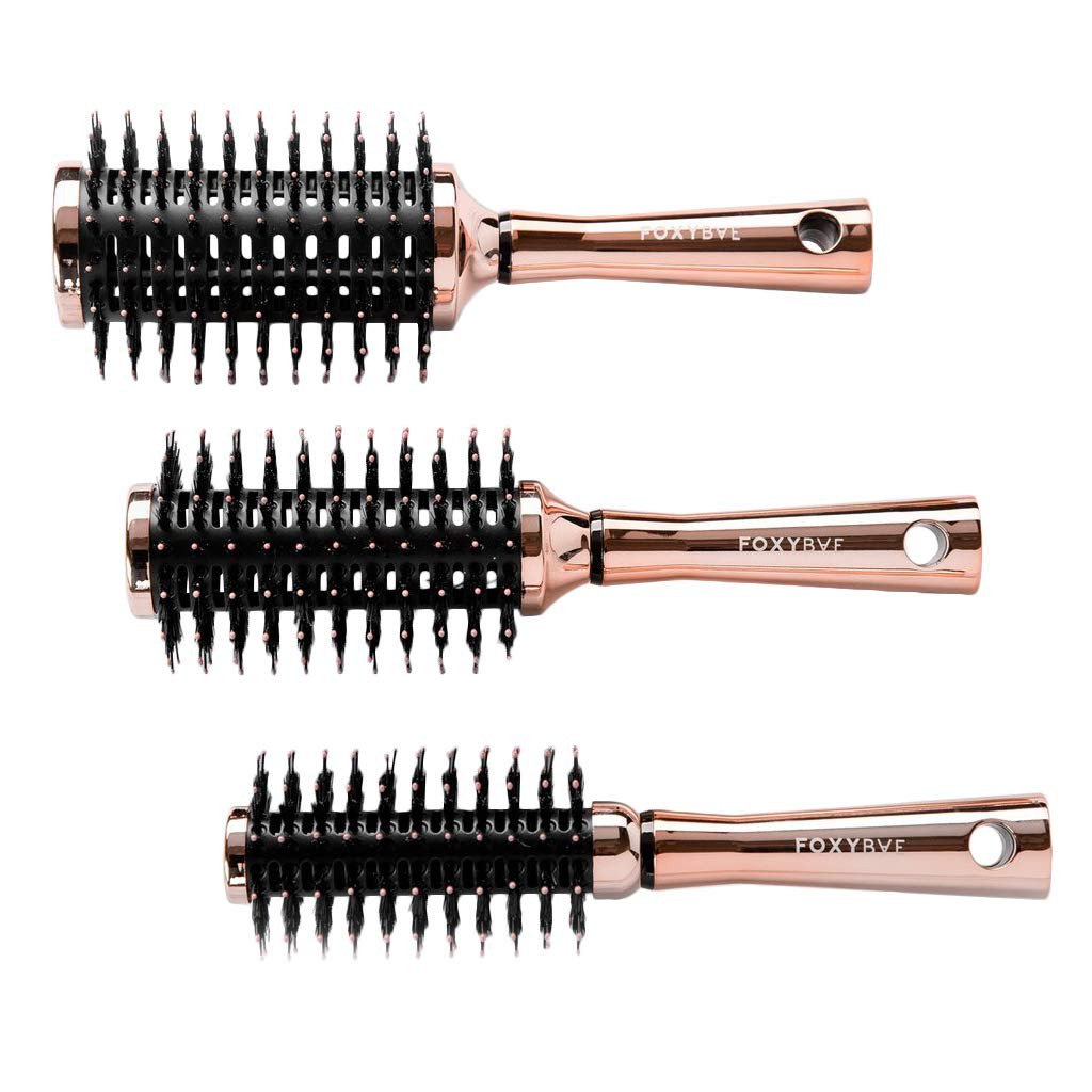 Foxybae Round Hair Brush Set - Rose Gold Hair Detangler Brush for Women, Men, Kids - Professional... | Walmart (US)
