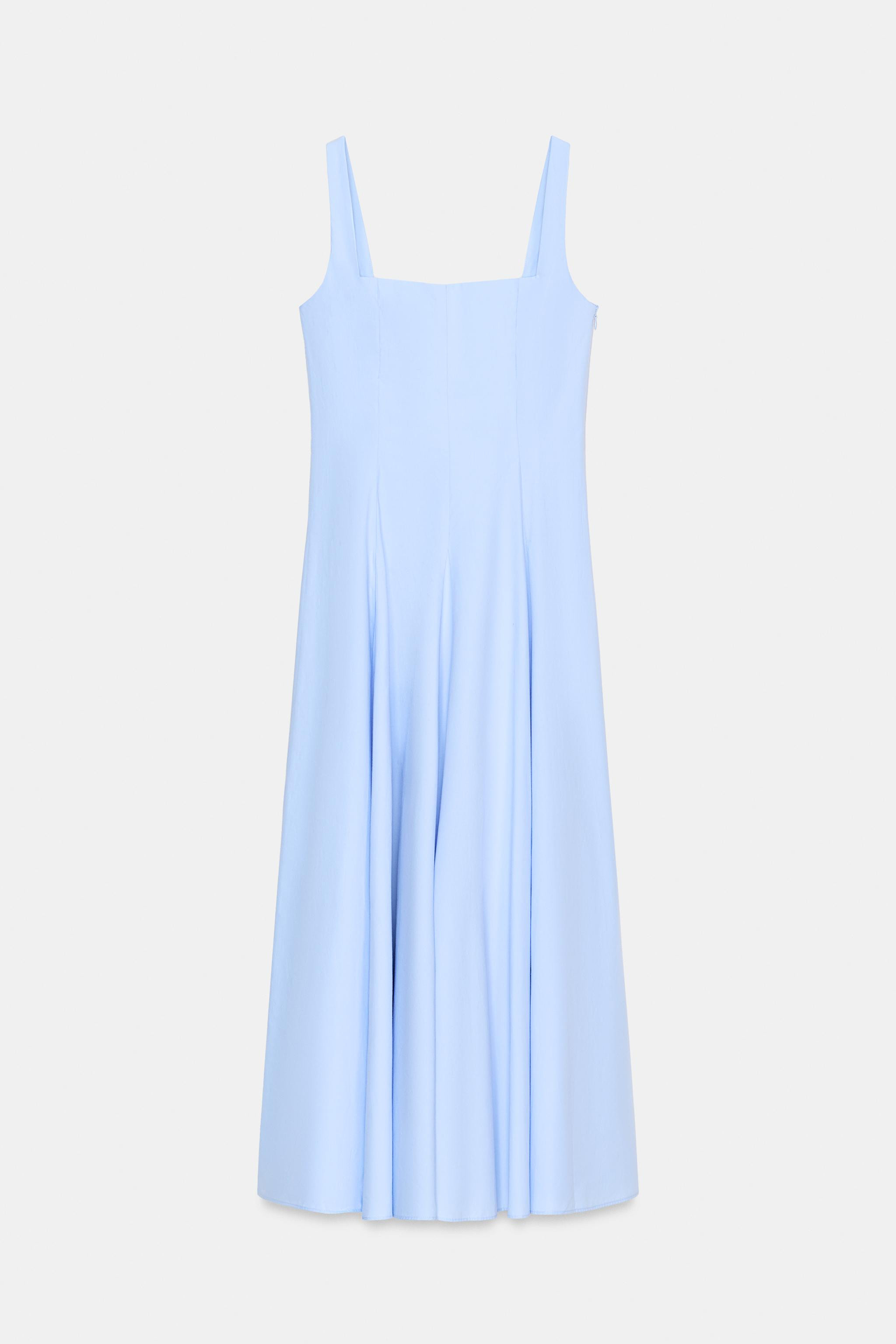 POPLIN GODET DRESS | Zara UK