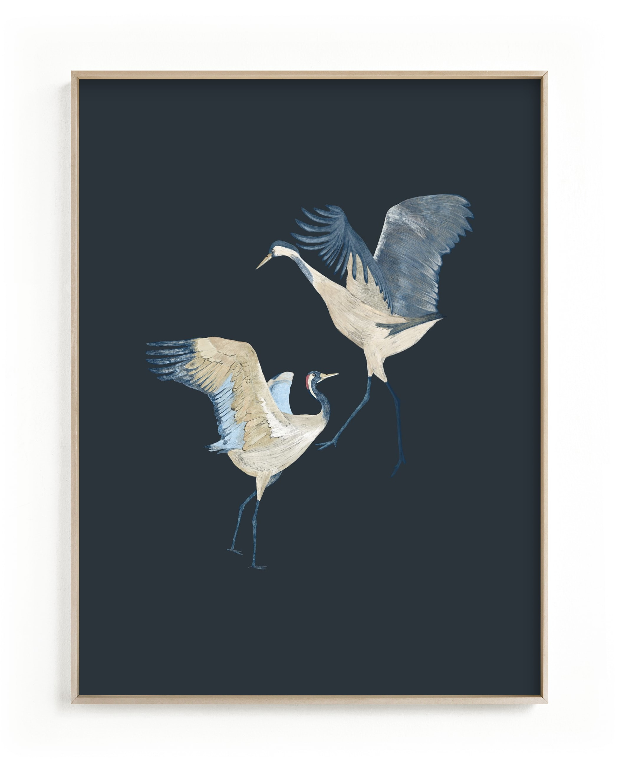 "Crane dance" - Drawing Limited Edition Art Print by Nina Leth. | Minted