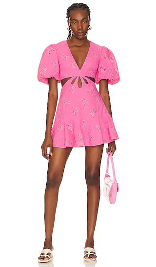 Farrah Mini Dress in Fuchsia Pink | Revolve Clothing (Global)