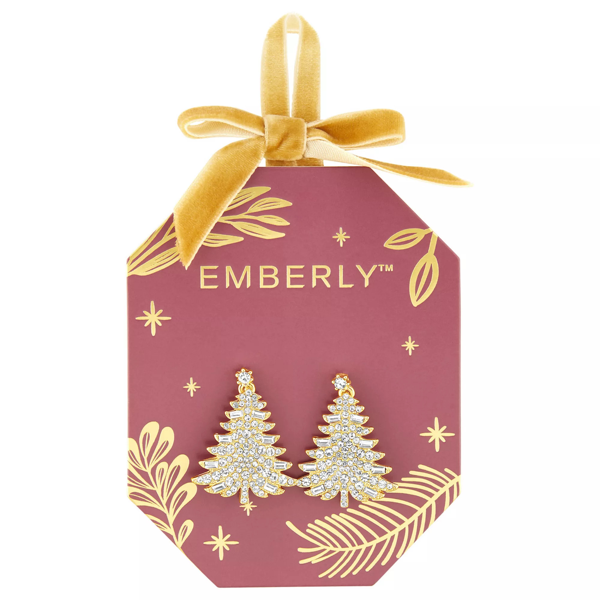 Emberly Gold-Tone Christmas Tree Stud Earrings | Kohl's