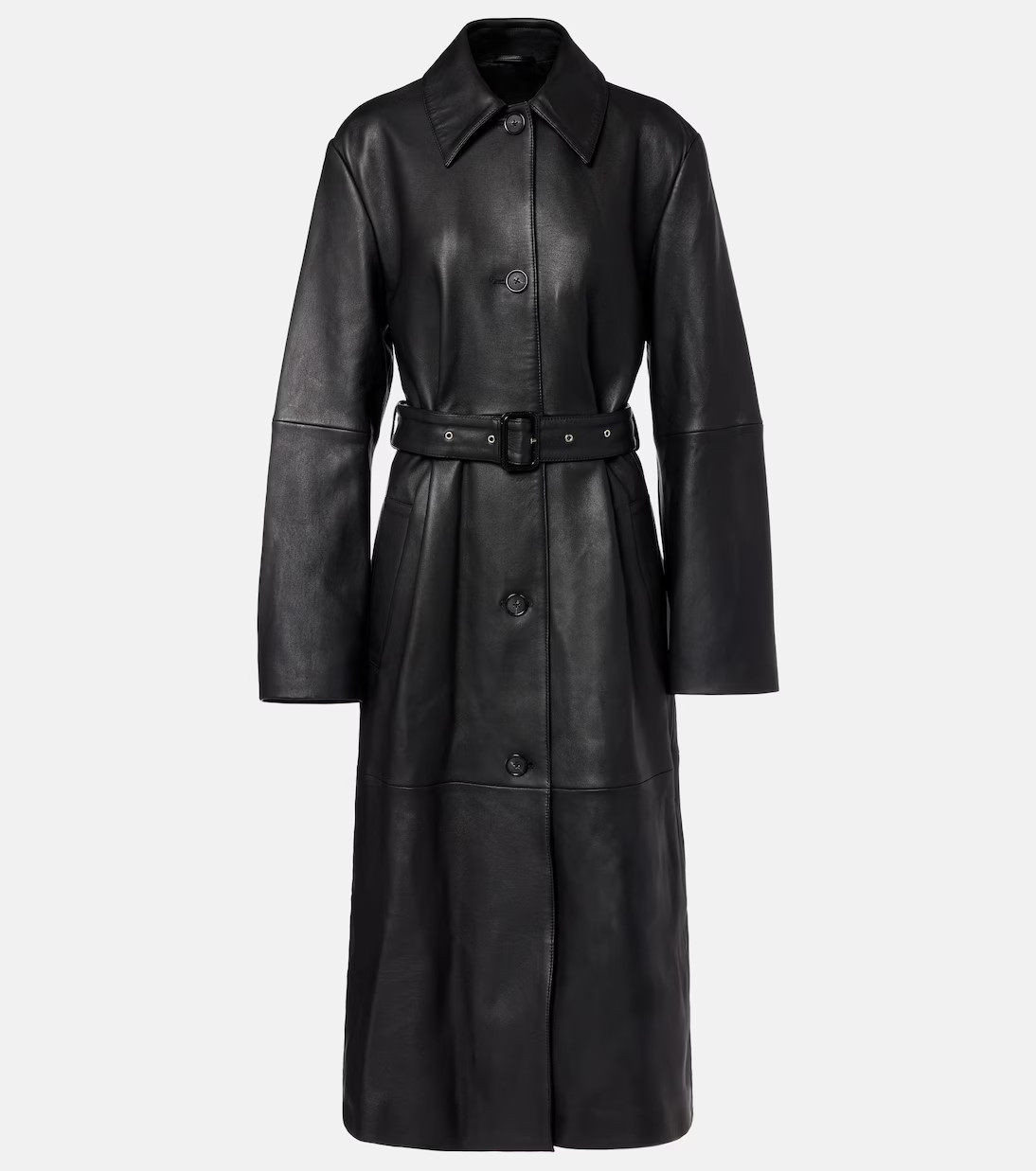 Belted leather coat | Mytheresa (UK)