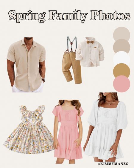 Spring family photo option that keeps it neutral with pops of pink, green and mustard

Spring outfit
Family photos 
Men’s 
Kids fashion 

#LTKkids #LTKSeasonal #LTKfamily