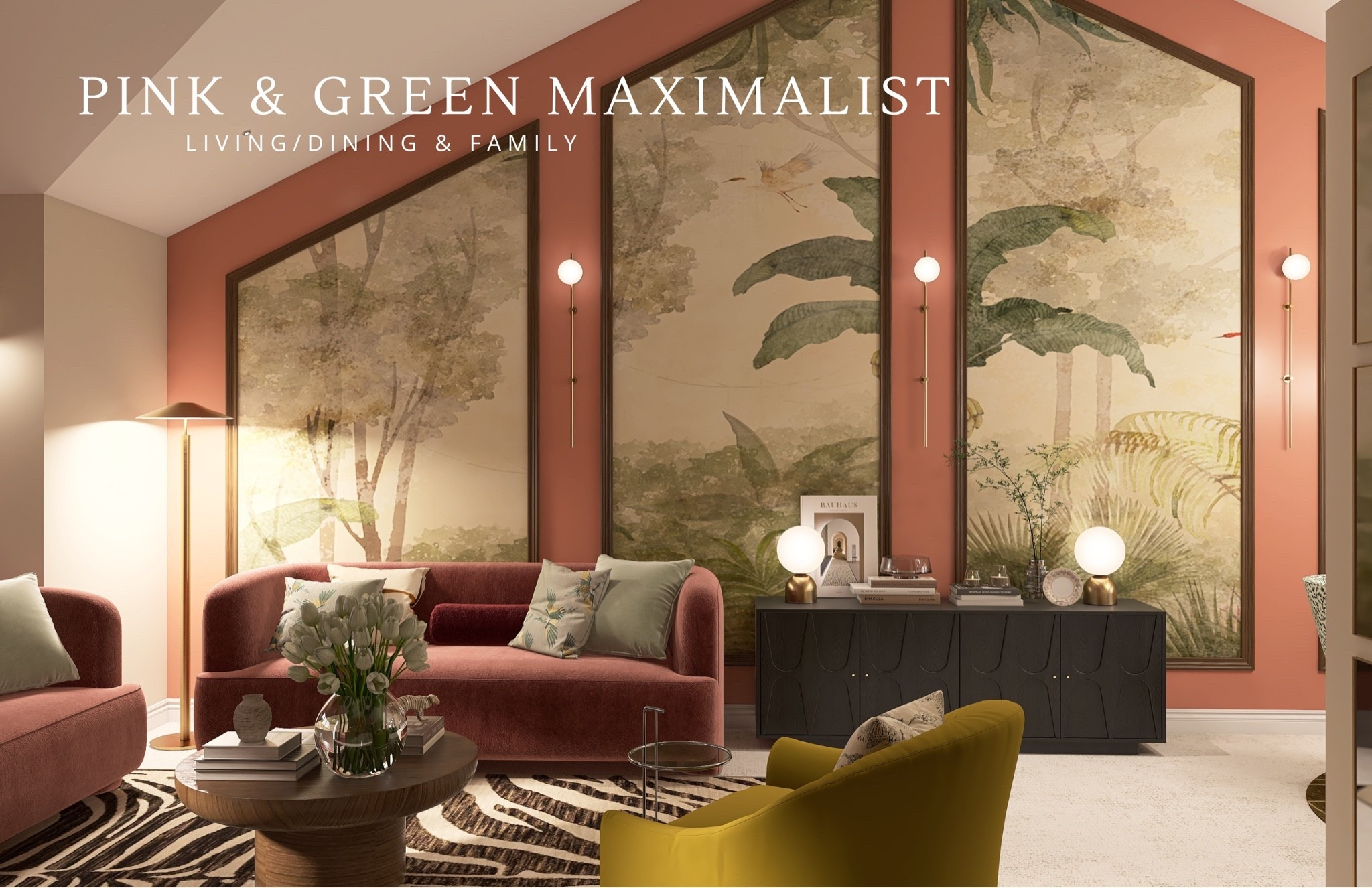 Designed by Jake
Pink & Green Maximalist Living/Dining & Family

#LTKHome #LTKmomlife #LTKSeasonal