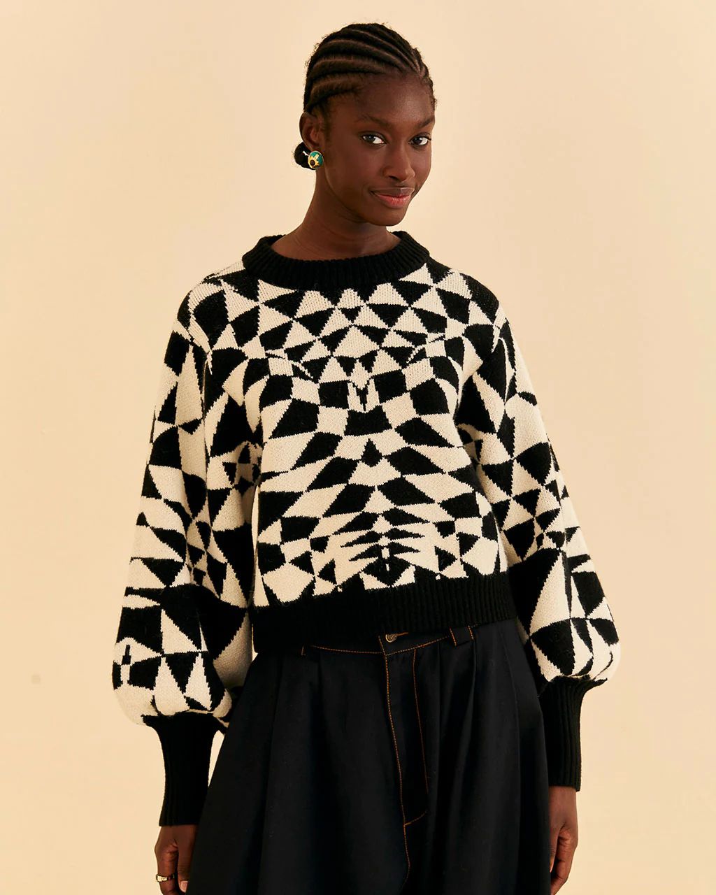 Black Heart Deco Knit Sweater | ban.do