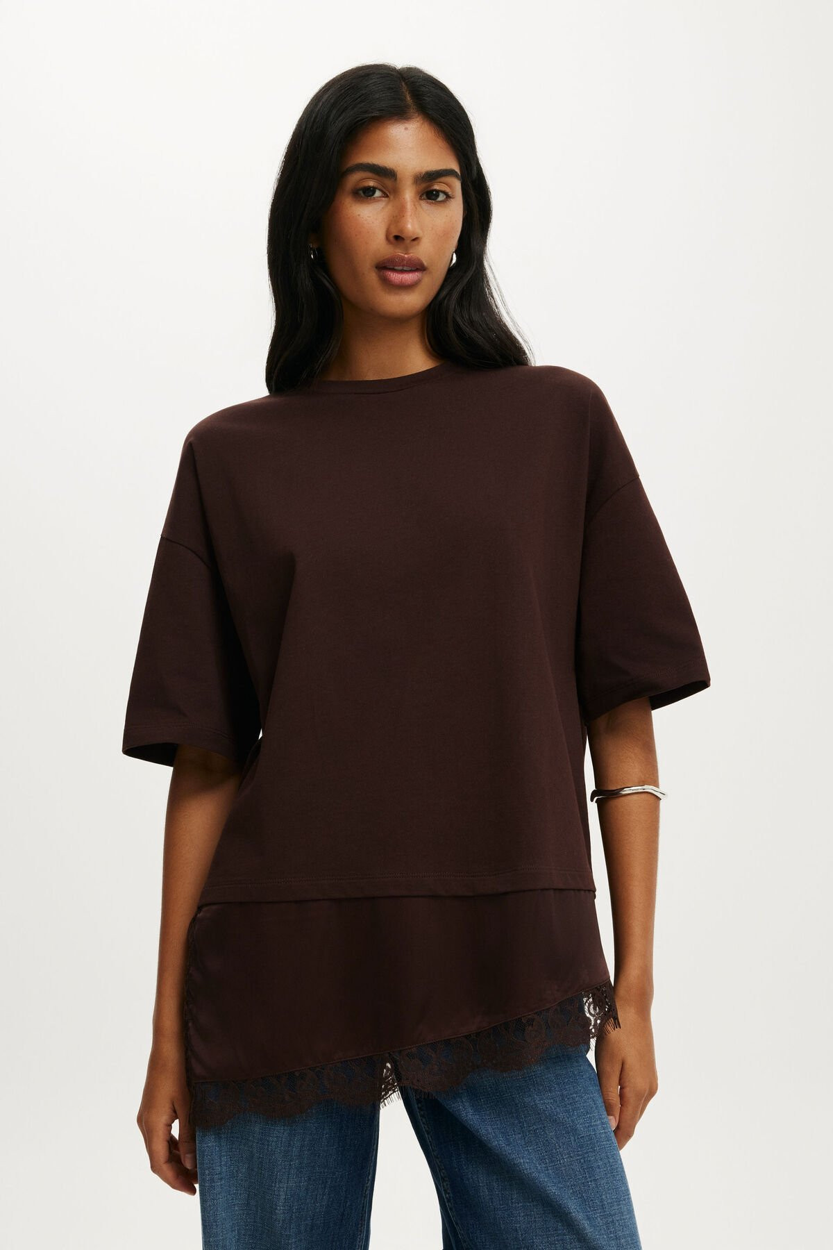 Satin Layered Tshirt | Cotton On (ANZ)