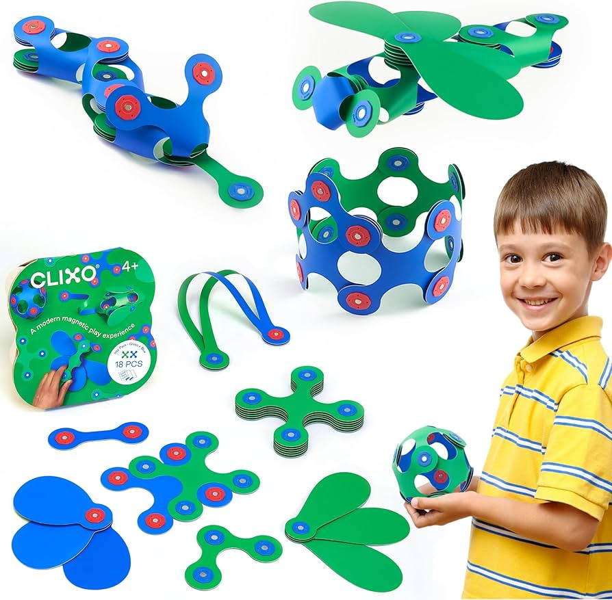 Clixo Itsy Magnetic Toy for Kids - Flexible, Durable, Imagination-Boosting Magnet Building Toy. E... | Amazon (US)