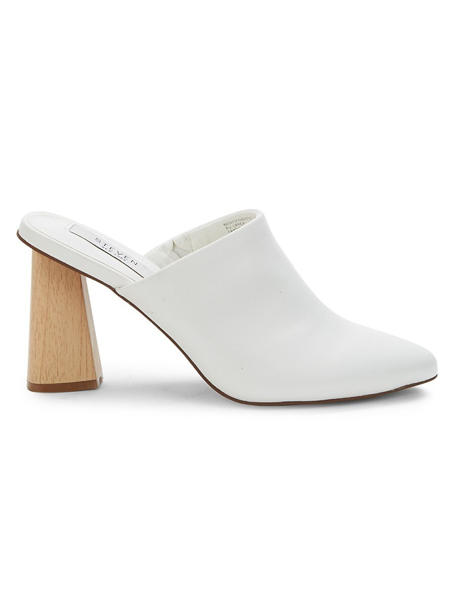 Steven by Steve Madden Women's Nighty Block-Heel Mules - White - Size 8 | Saks Fifth Avenue OFF 5TH