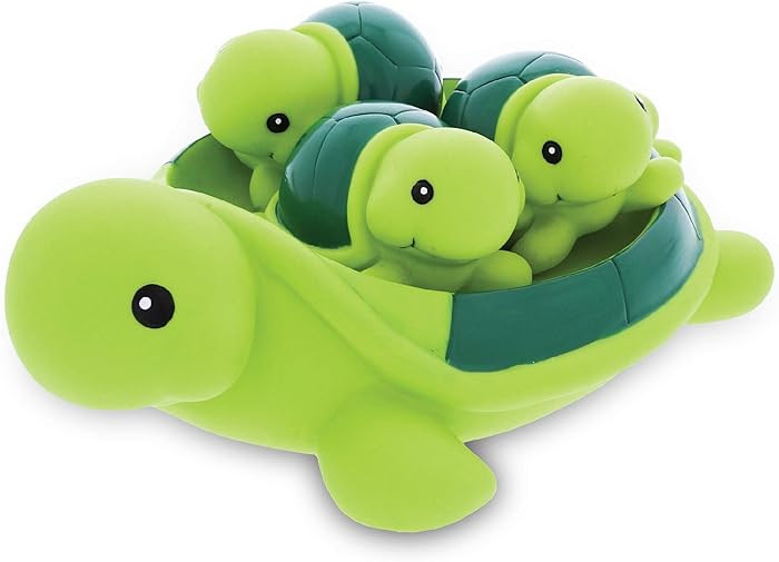 Dollibu Green Sea Turtle Family Animal Bath Squirters 4 Piece Bath Toy Set, Kids Bath Toys for Ba... | Amazon (US)