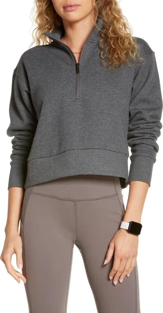 Zella Cara Lite Half Zip Crop Sweatshirt | Nordstrom | Nordstrom