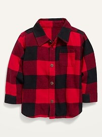 Long-Sleeve Plaid Pocket Shirt for Baby | Old Navy (US)