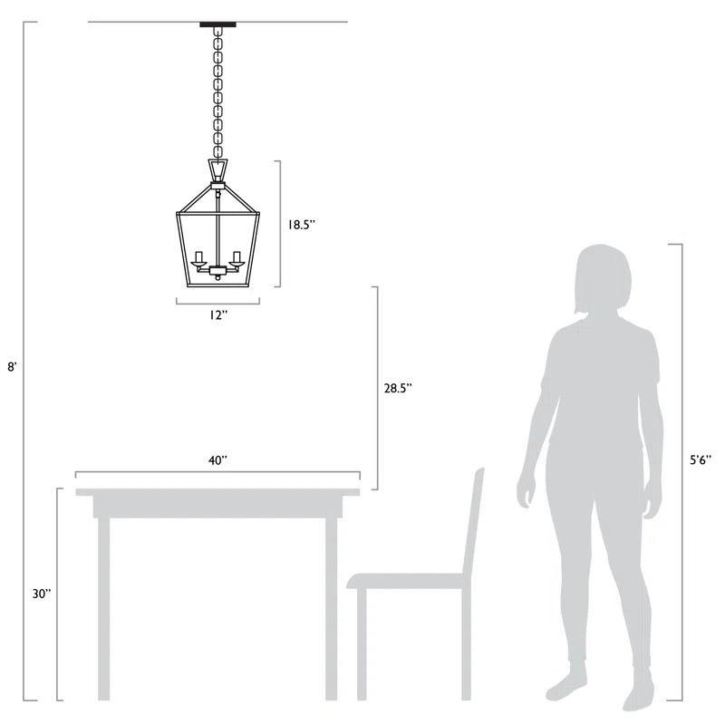 Hertford 4 - Light Lantern Pendant | Wayfair North America