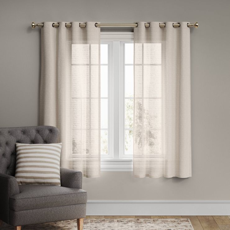 1pc Light Filtering Textured Weave Window Curtain Panel - Threshold™ | Target