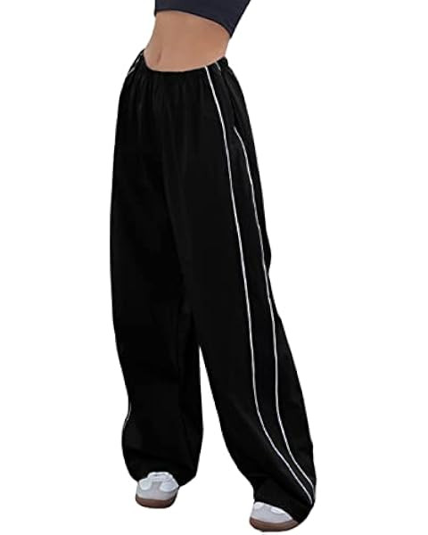 XPONNI Track Pants Women Baggy Pants Y2k Pants Parachute Pants for Women Y2K Clothing | Amazon (US)