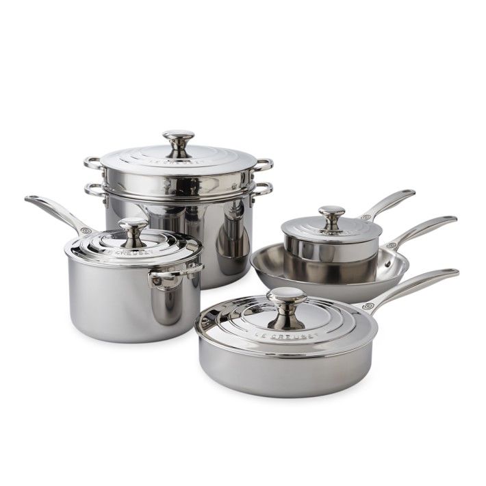 Le Creuset Stainless-Steel 10-Piece Cookware Set | Williams-Sonoma