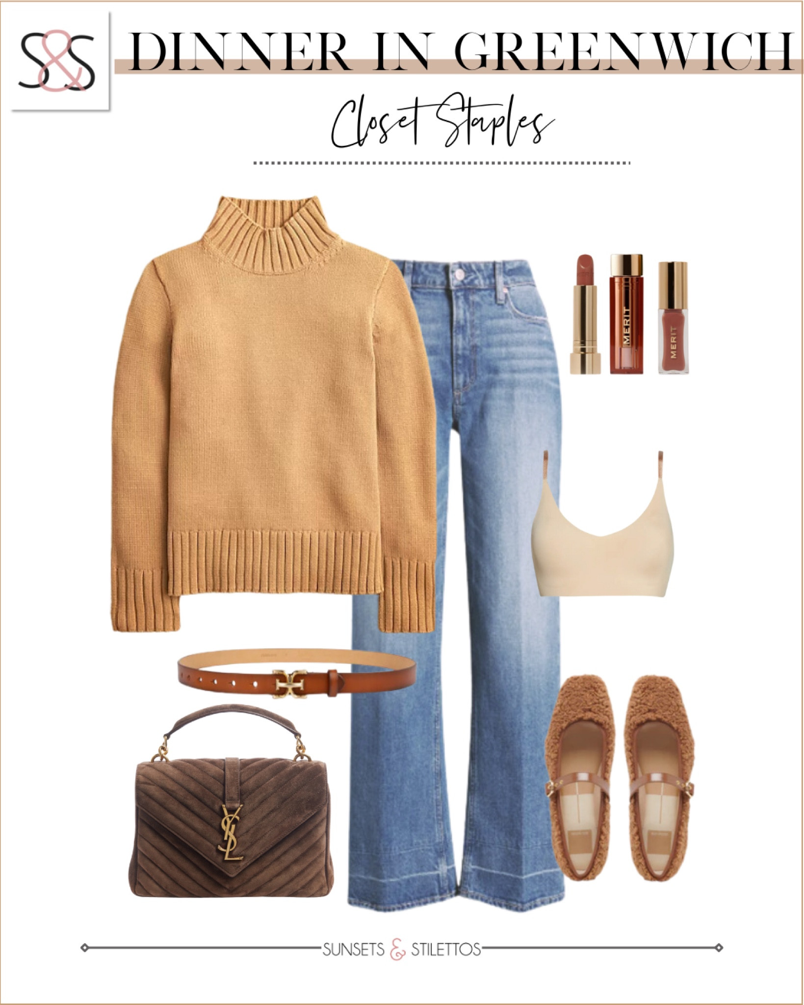 This relaxed cotton turtleneck is perfect for colder months ahead. Adding wide leg jeans with flats ensures a polished look!

Sunset and stilettos, Sherpa ballet flats, winter fashion 

#LTKSeasonal #LTKSaleAlert #LTKOver40